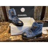 [CHANEL/GD(해피)] 샤넬 체인CC로고 퀼팅 레이스업 부츠