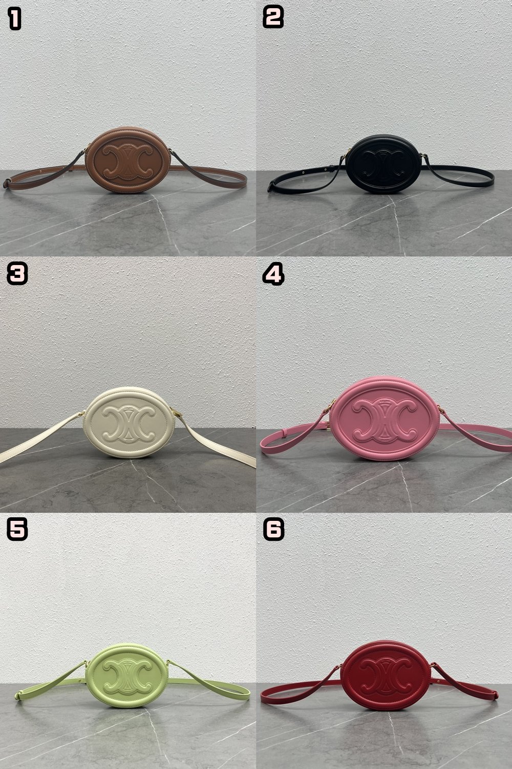 [CELINE/석류] 크로스바디 오벌 펄스 퀴르 트리오페