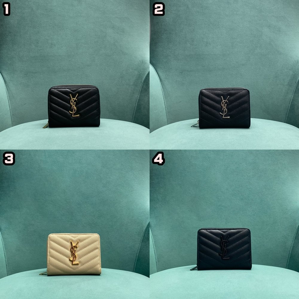 [YSL/석류] 모노그램 지퍼 반지갑