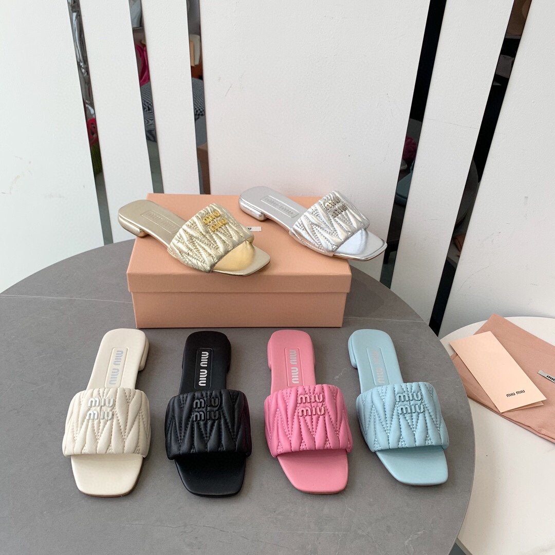 [MiuMiu/SA] 마테라쎄 샌들 슬리퍼 뮬