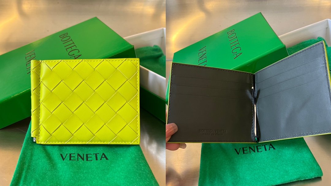 [BOTTEGA VENETA/JING] 인트레치아토 투톤 머니클립 지갑