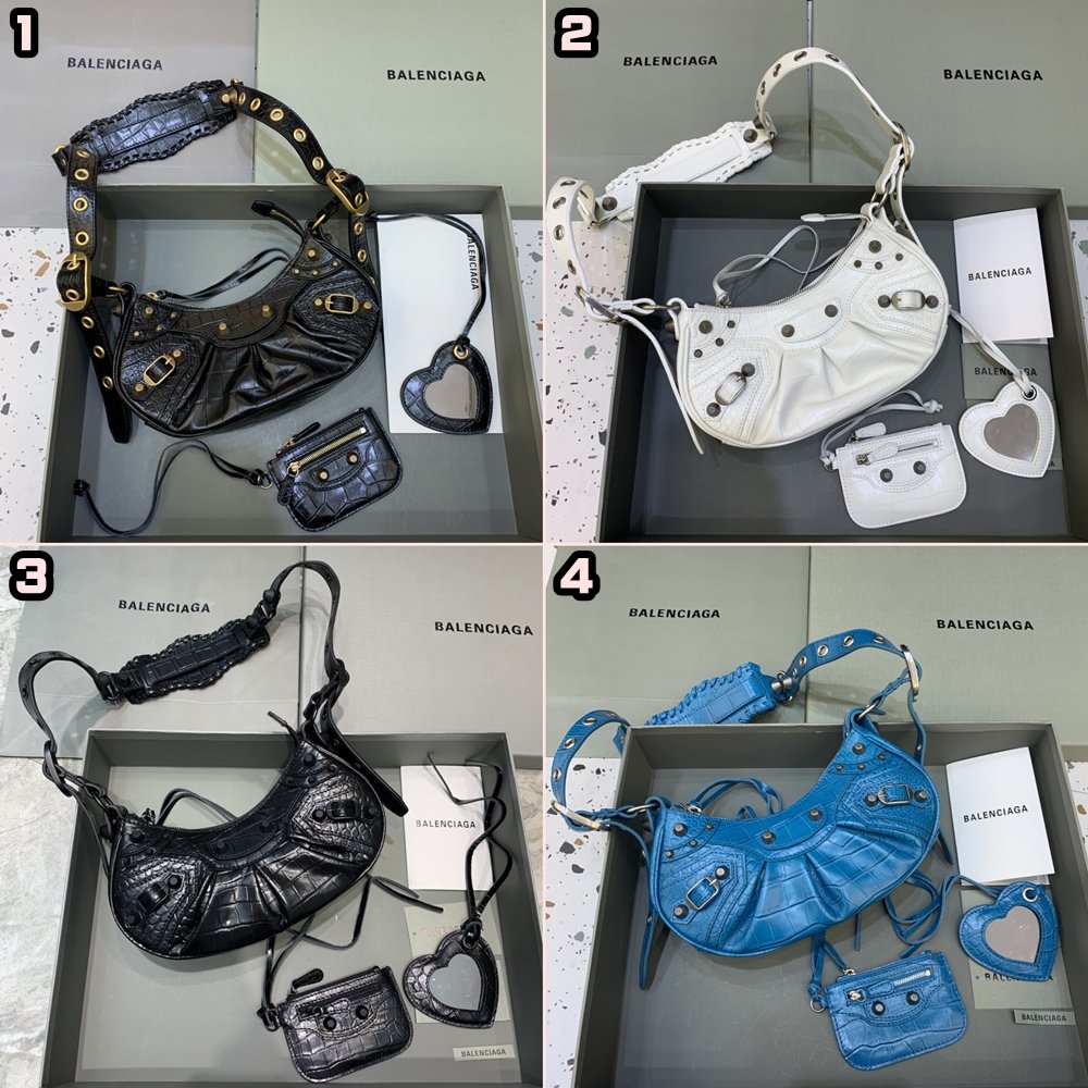 [BALENCIAGA] lecagole 르카골 XS 숄더백 호보백 -악어무늬