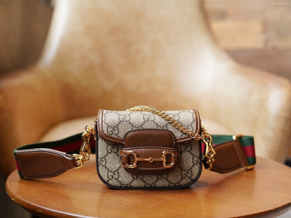 [GUCCI/콜라(coke)] 구찌 홀스빗 1955 캔버스 스트랩 지갑(미니백)