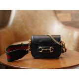 [GUCCI/콜라(coke)] 구찌 홀스빗 1955 레더 스트랩 지갑(미니백)