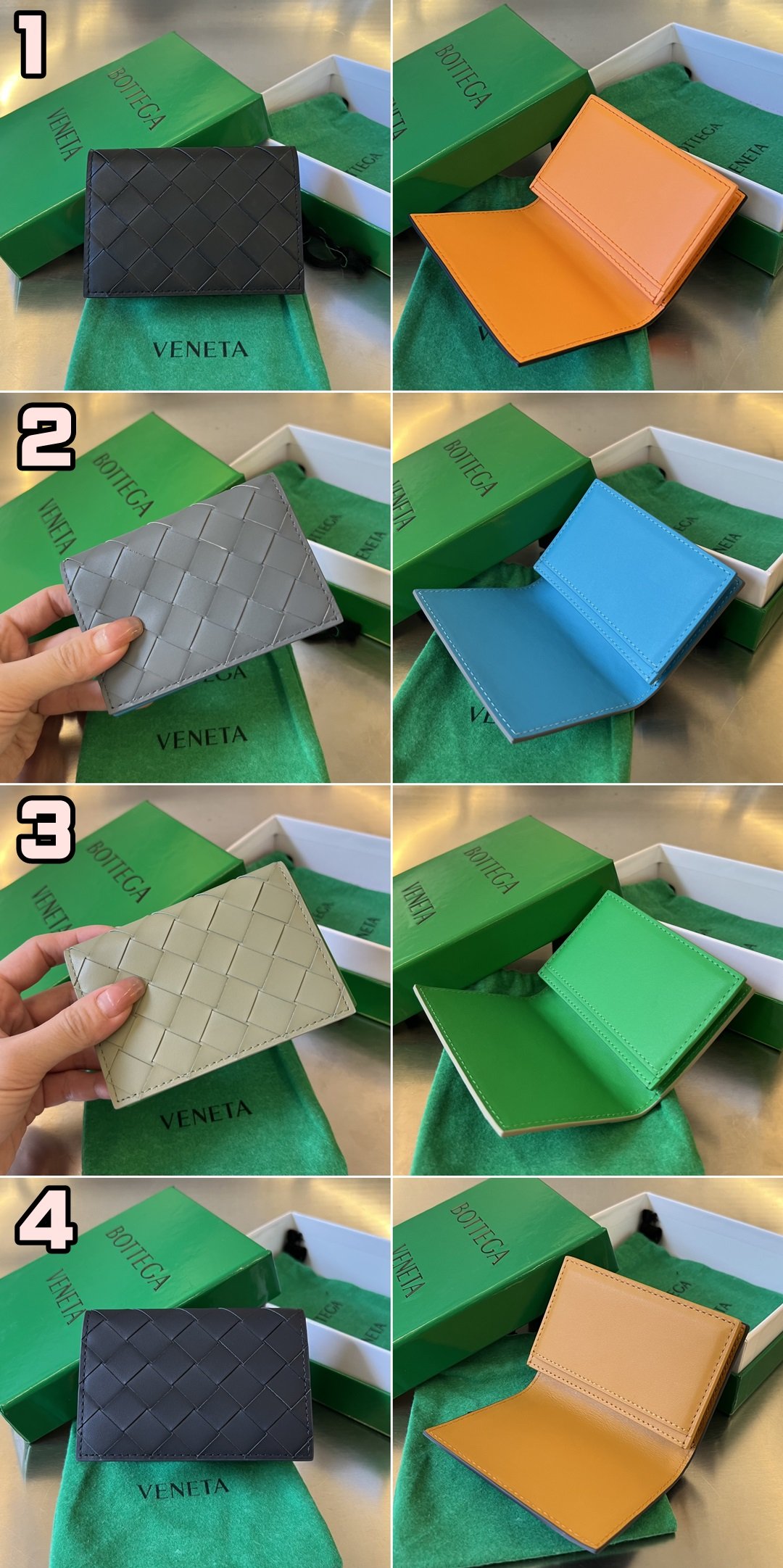 [BOTTEGA VENETA/JING] 인트레치아토 카드케이스 명함지갑 -투톤