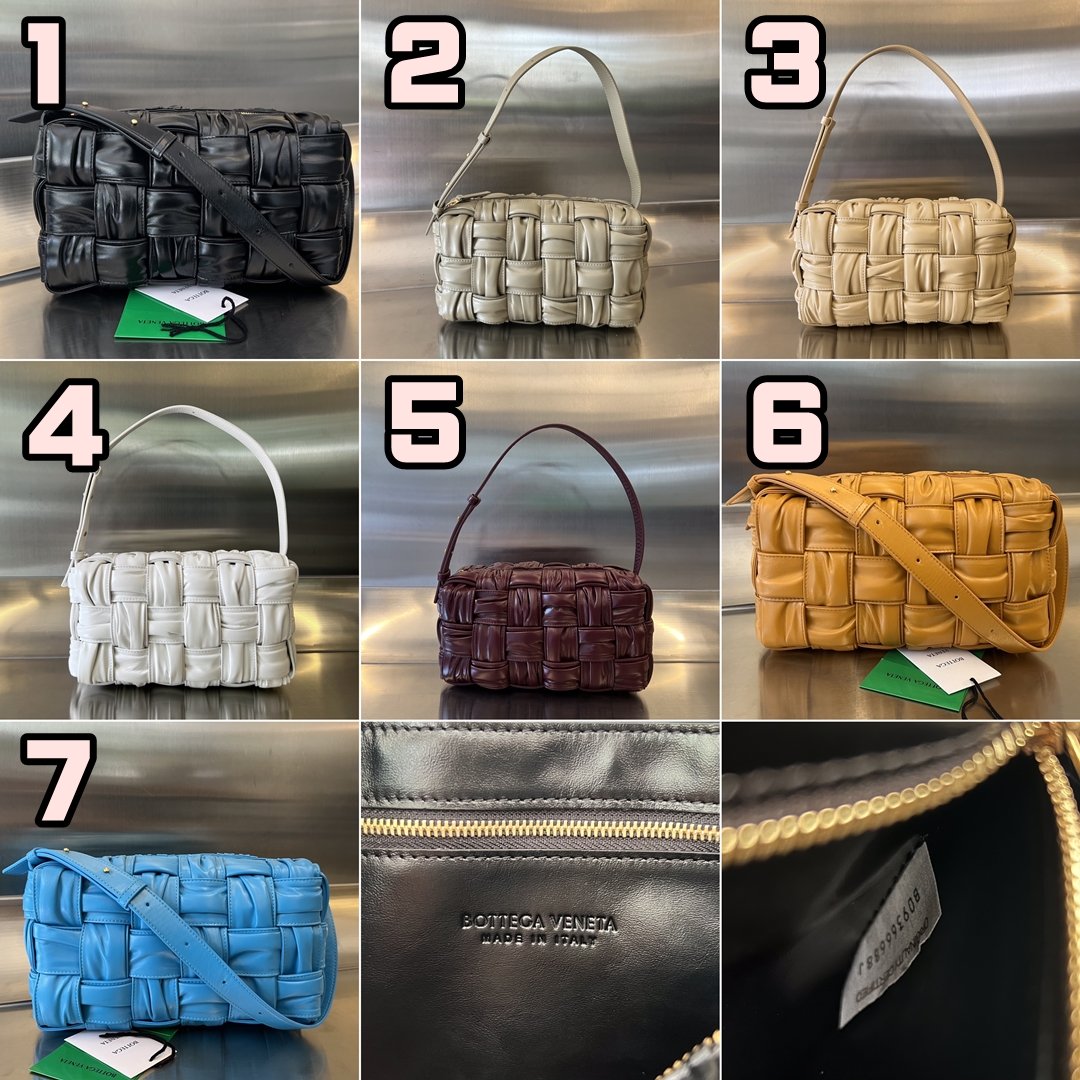 [BOTTEGA VENETA/JING] 플리세 브릭 카세트 숄더백