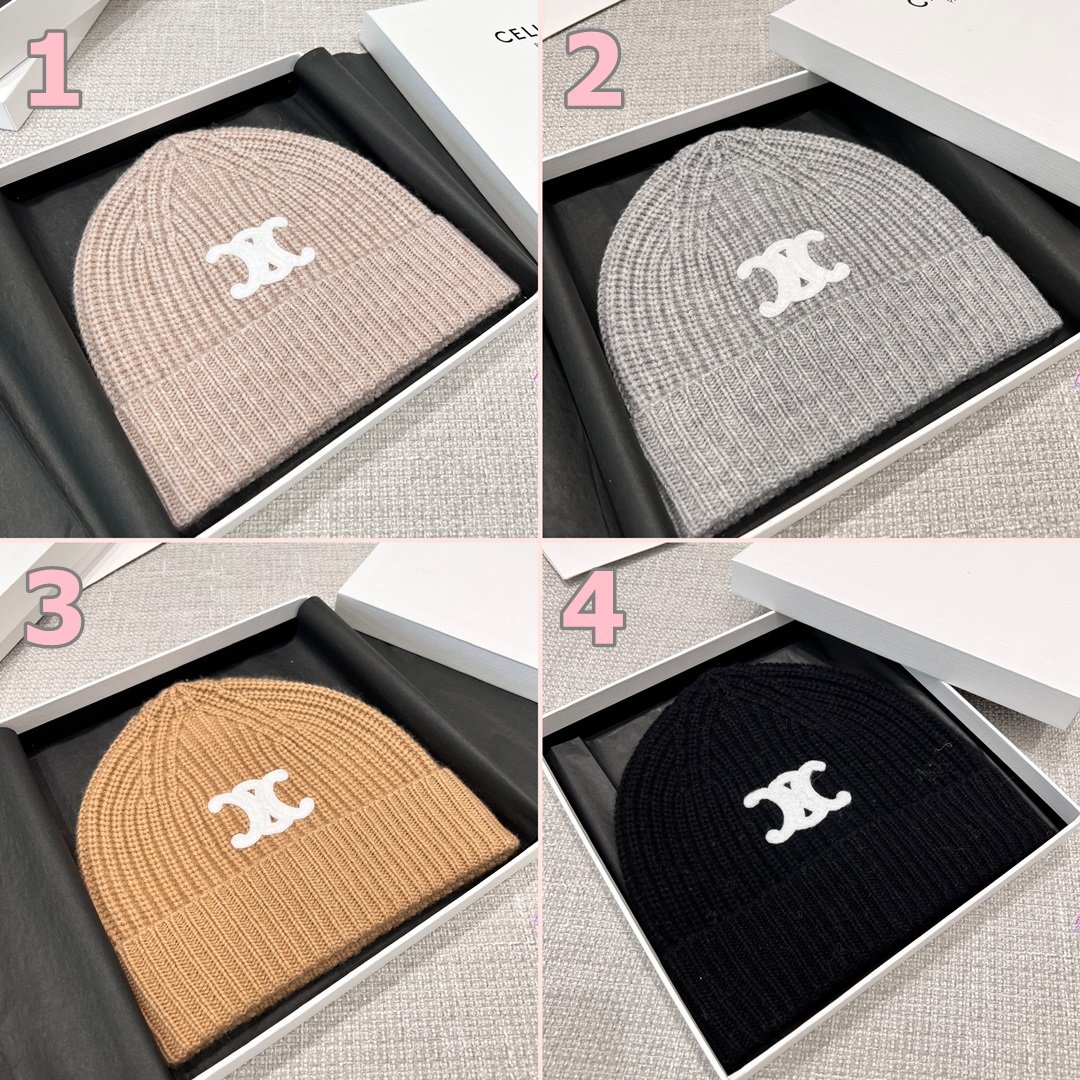 [CELINE/SA팀스카프] 셀린느 캐시미어 비니 모자