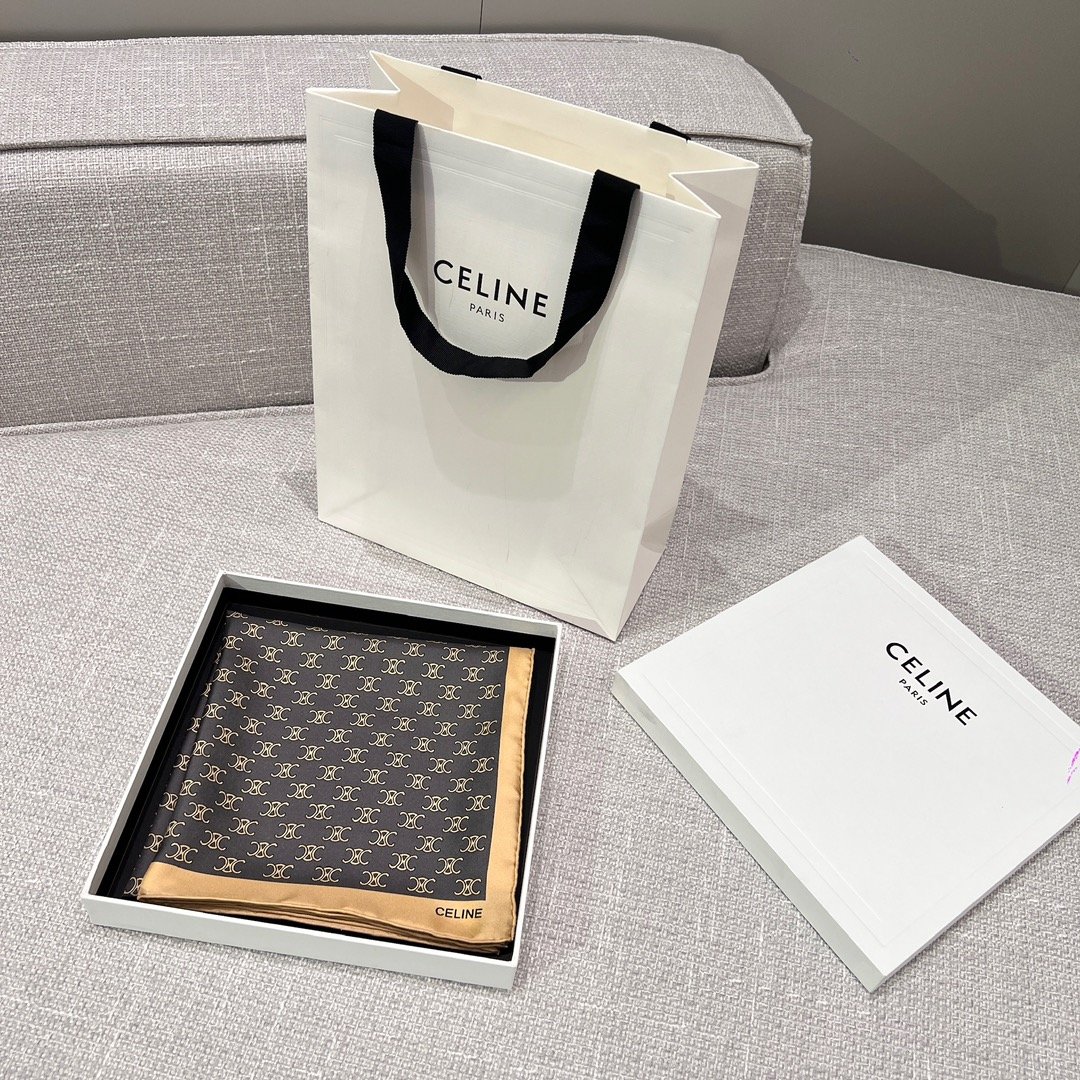 [CELINE/SA팀스카프] 셀린느 실크 스퀘어 스카프