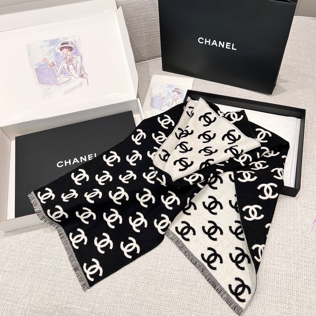 [CHANEL/SA팀스카프] 샤넬 울/캐시미어 머플러·스카프·목도리