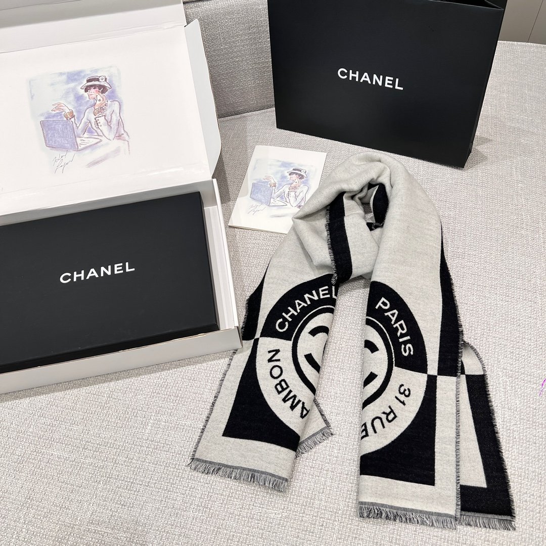 [CHANEL/SA팀스카프] 샤넬 캐시미어 혼방 머플러·스카프·목도리