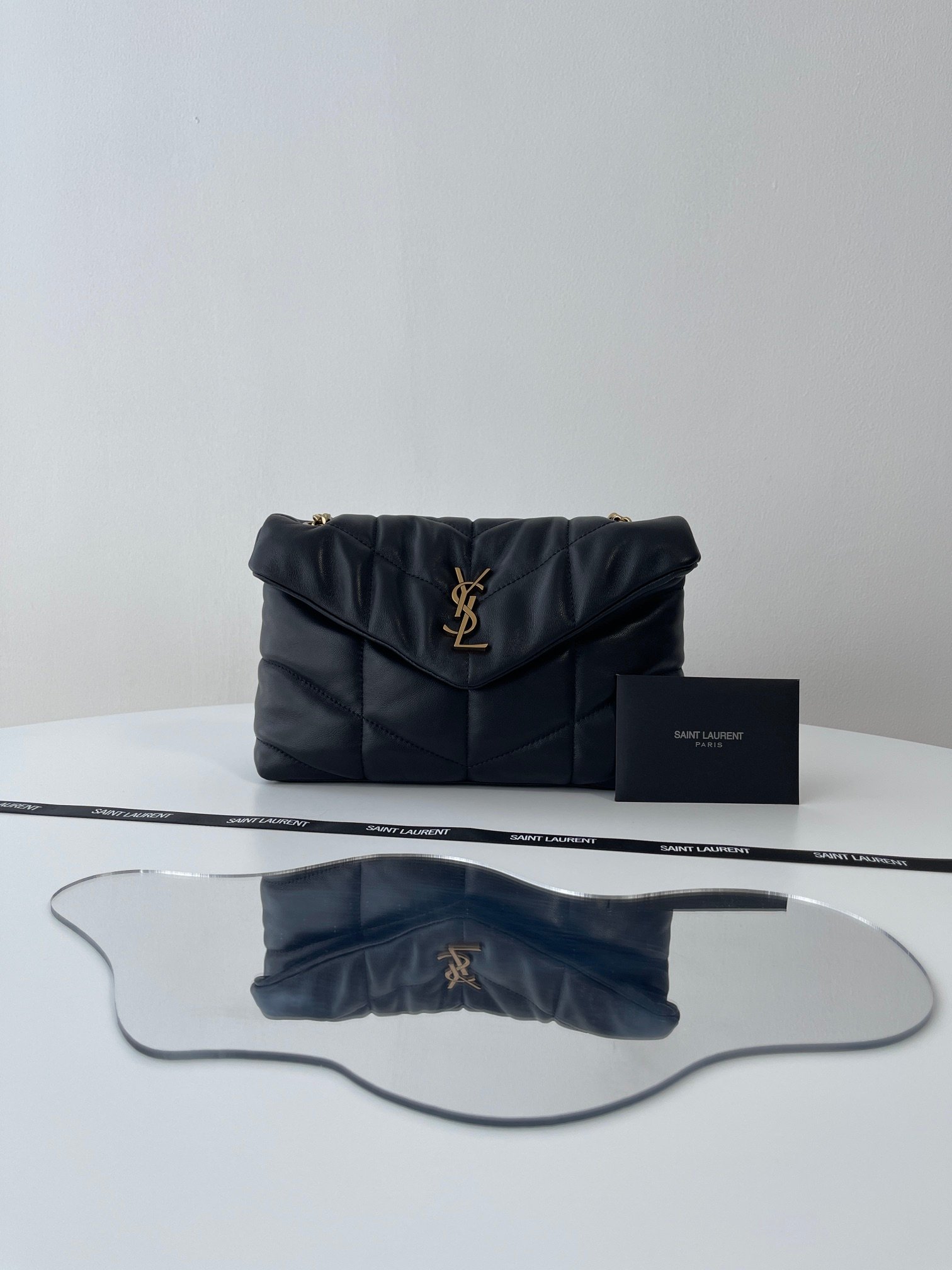 [YSL/블랙프레임] 루루 푸퍼 미니(토이) 체인 숄더백